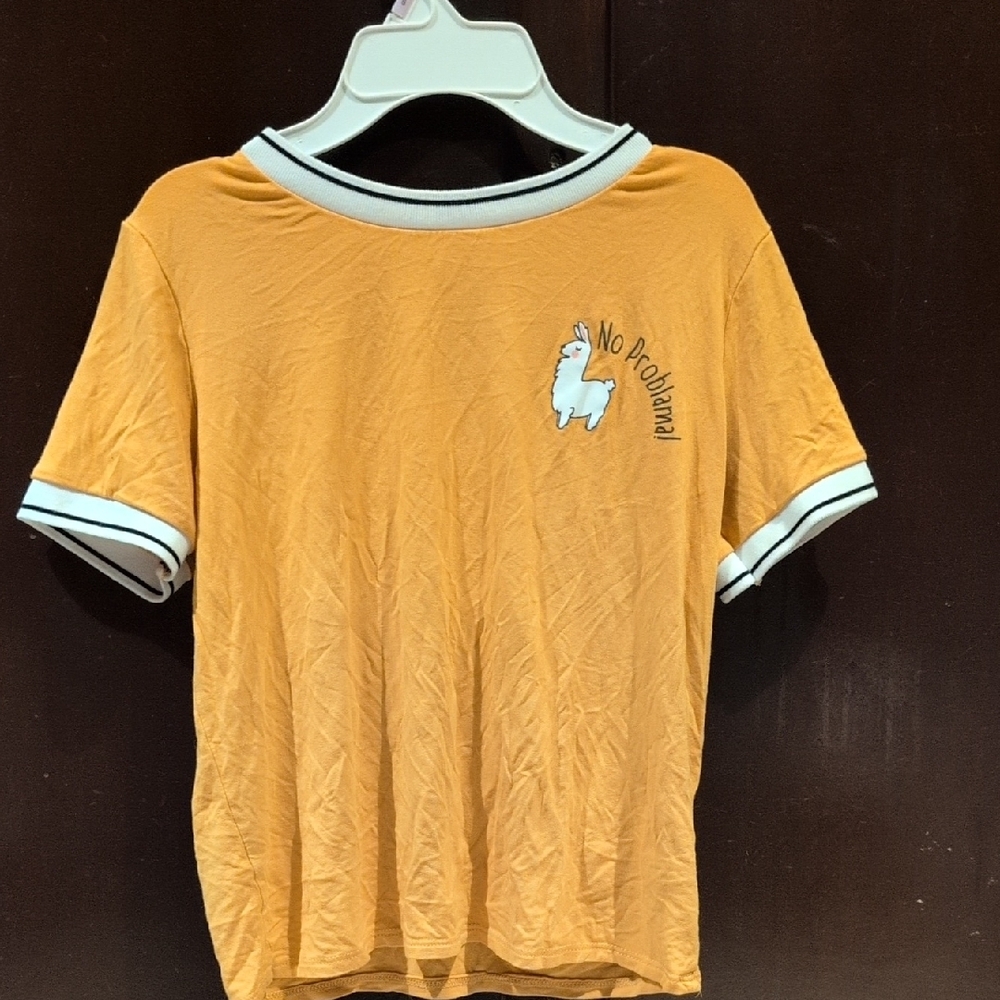 Orange Graphic Tee with White Trim